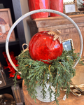 Crackled Red Tabletop Ornament