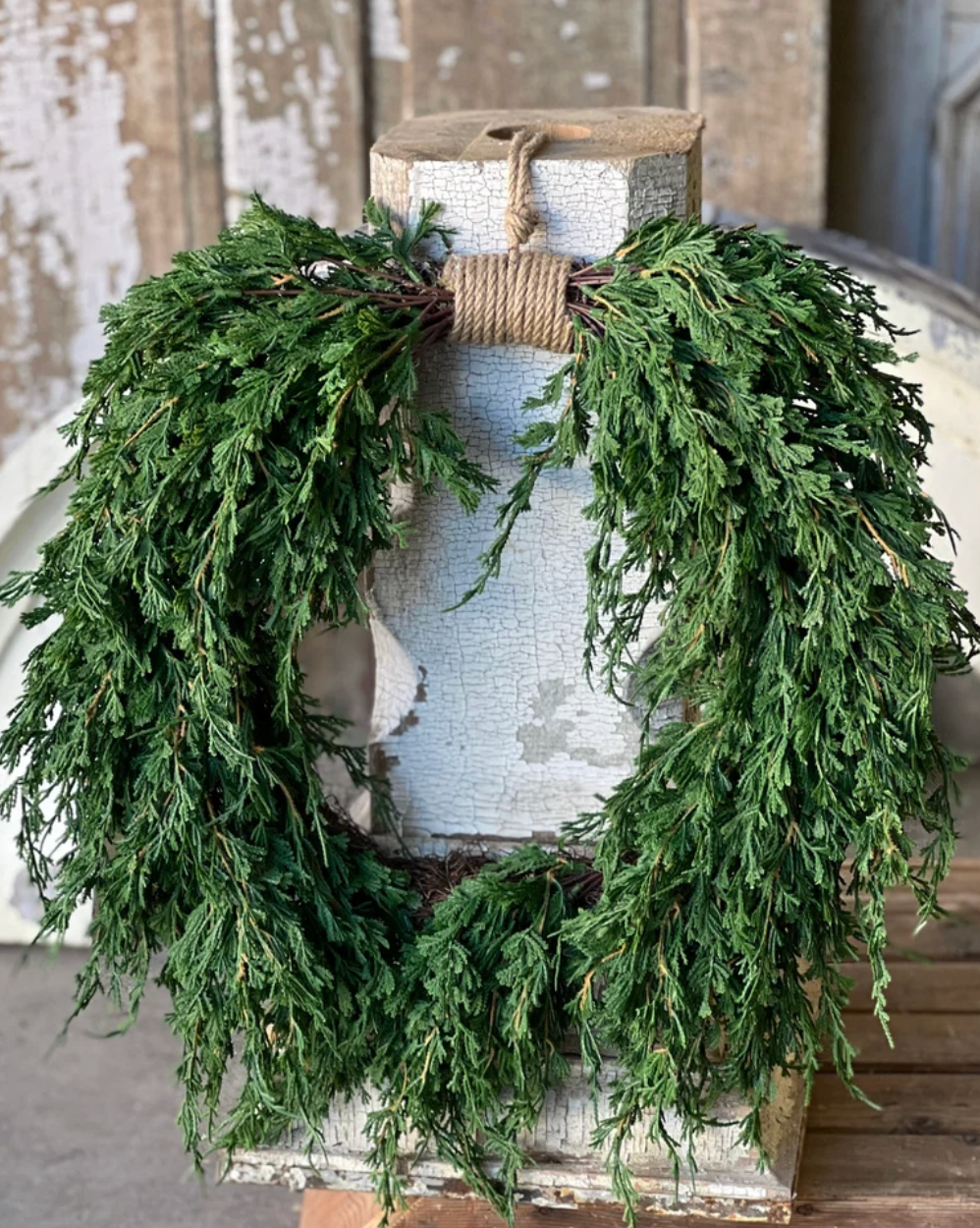 24in Emerald Falls Wreath