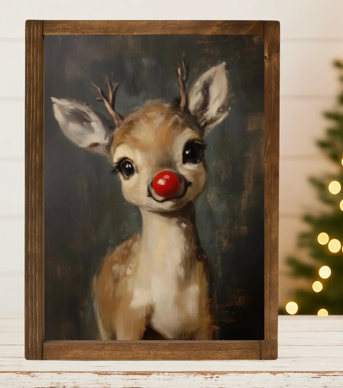 Rudolph Reindeer Framed Art