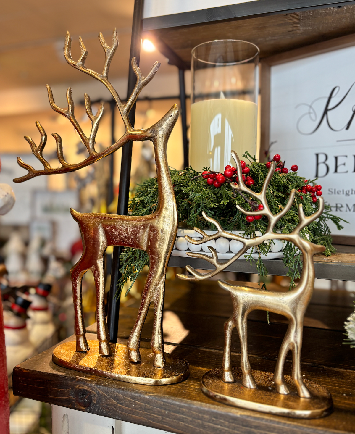 Gold Metal Reindeer