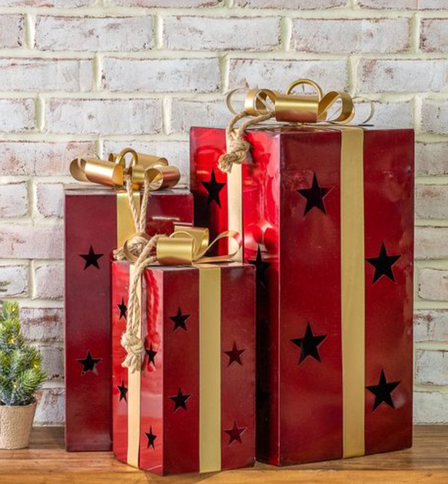Burgundy & Gold Gift Box