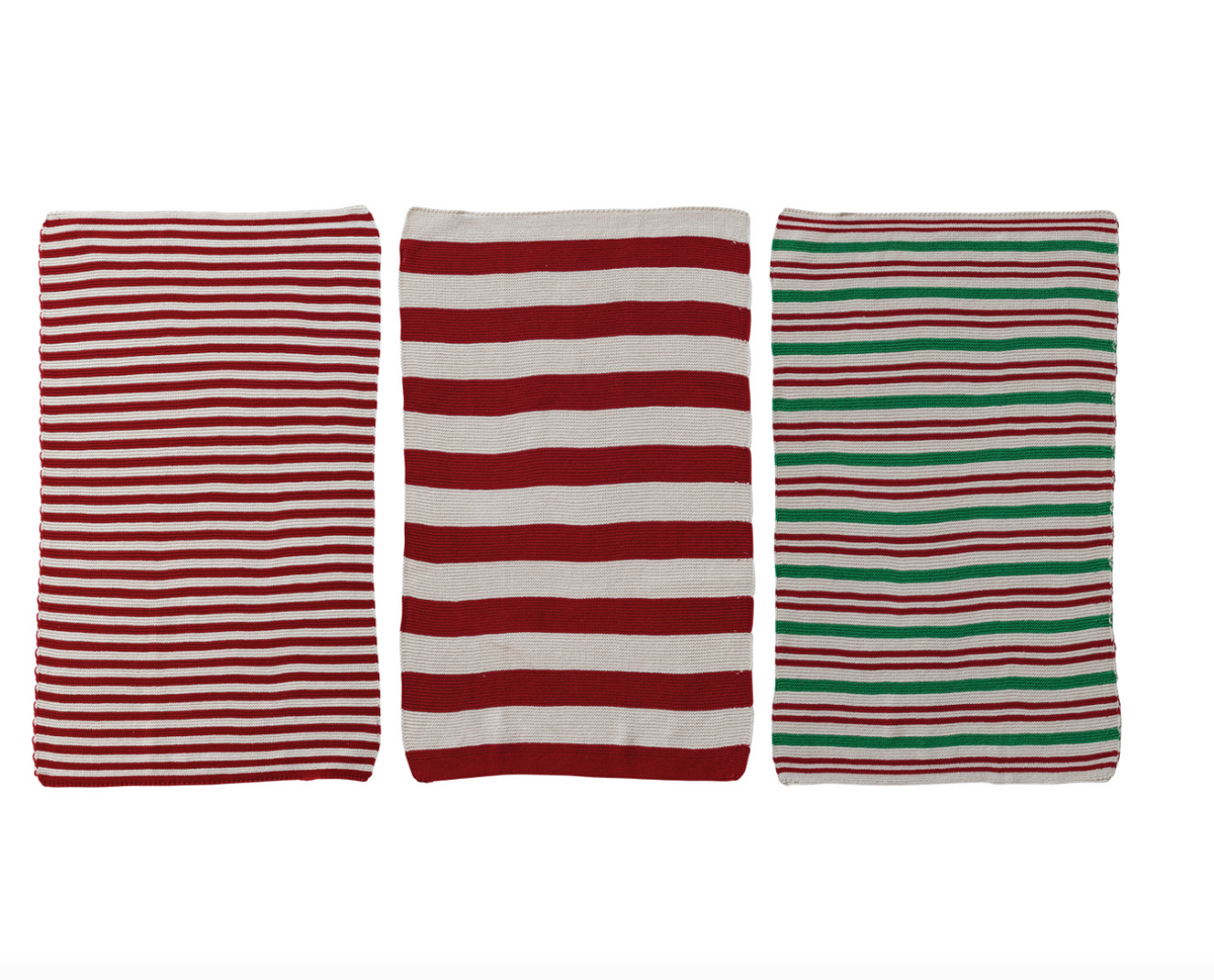Cotton Knit Tea Towel | Holiday Colors