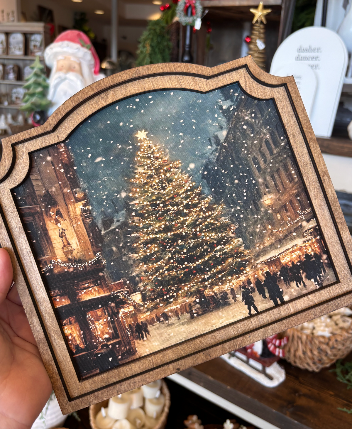 Main Street Christmas Tree | Provincial Framed Art