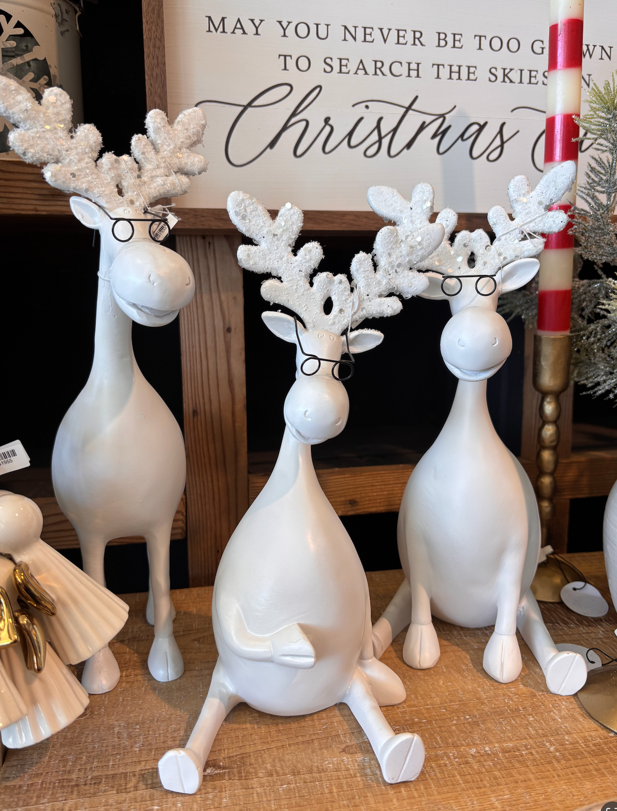 Whimsical Moose w/ Glasses | Winter Figures