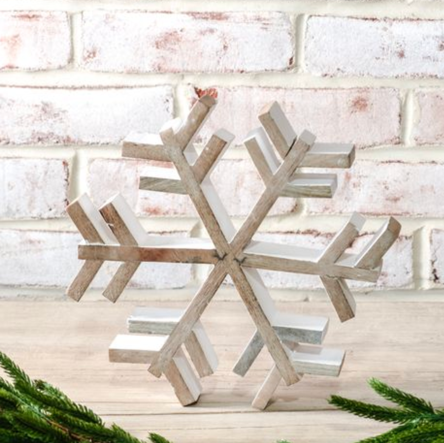 9in Wooden Snowflake