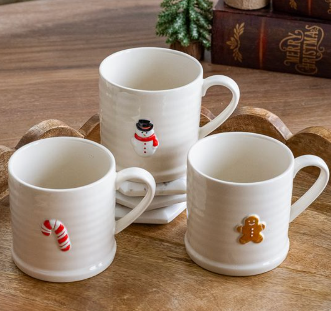 Embossed Holiday Mug
