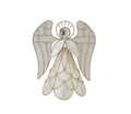 Metal & Faux Capriz Angel | Tree Topper