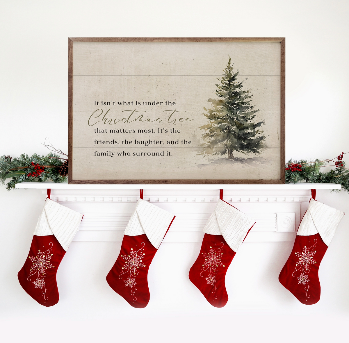 Under the Christmas Tree | Framed Artwork