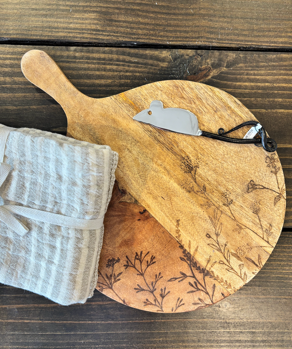 Mango Wood Cheese/Cutting Board | Etched