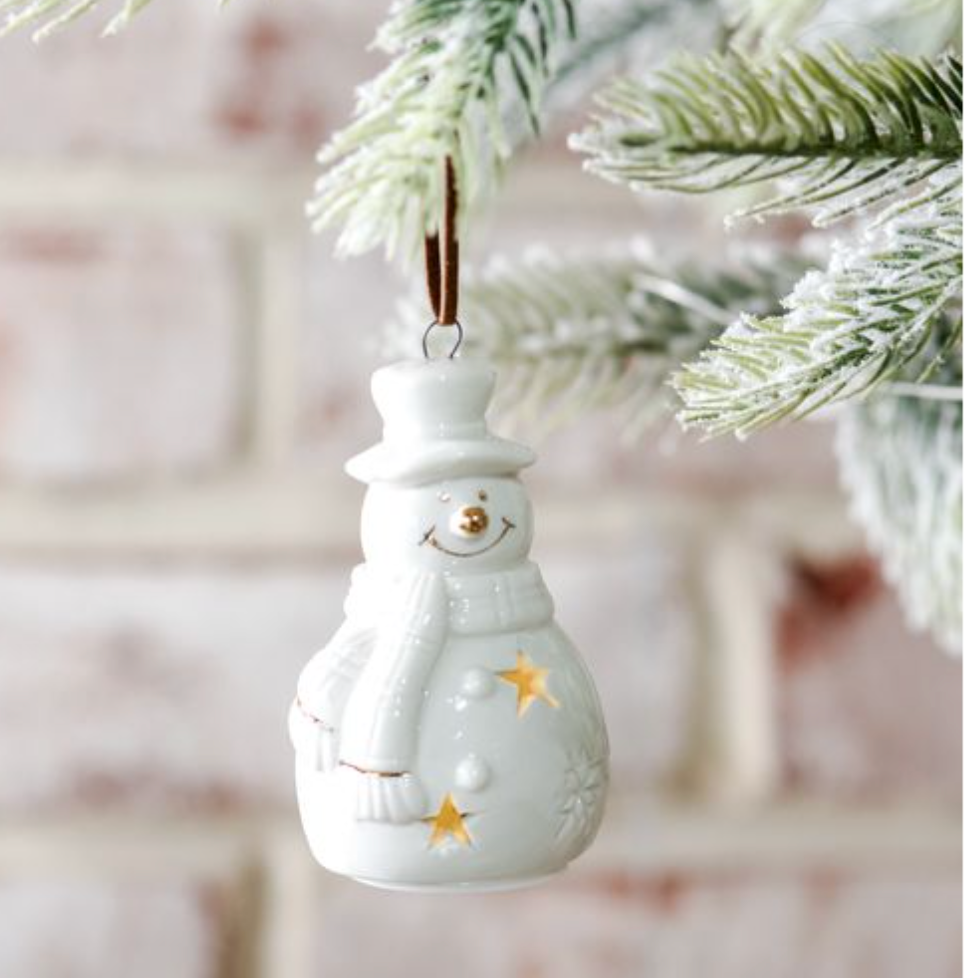 3in Ceramic Snowman Ornament