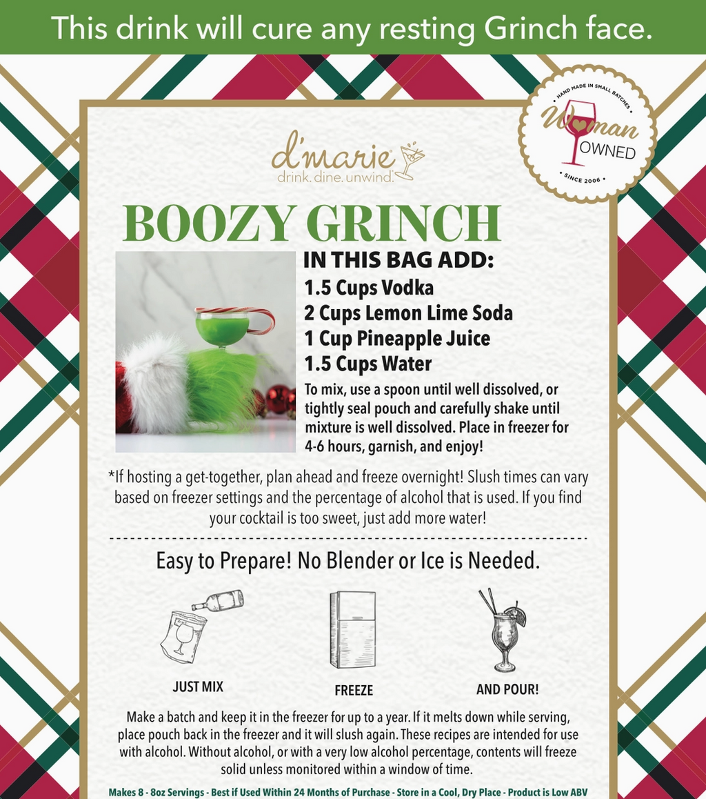 Boozy Grinch Cocktail - Ready-To-Freeze Cocktail