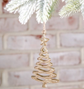 Gold Twisted Tree Ornament