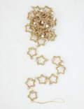 6 Ft Gold Star Garland with Faux Pearls | Christmas Decor