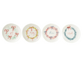 Stoneware Plate w/ Holiday Wreath | 4 Styles