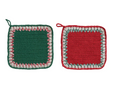 Christmas Crochet Pot Holders | 2 Colors