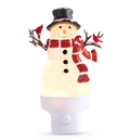 6" Swirling Glitter Snowman Night Light