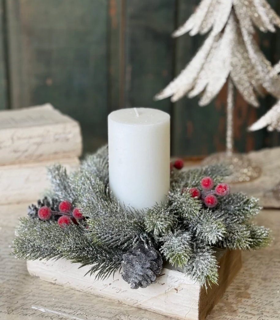 Frostwhisper Fir Candle Ring