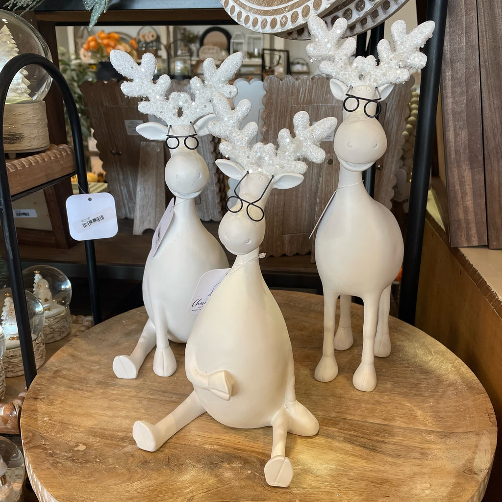 Whimsical Moose w/ Glasses | Winter Figures