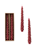 Tree Shaped Burgundy Tree Candle