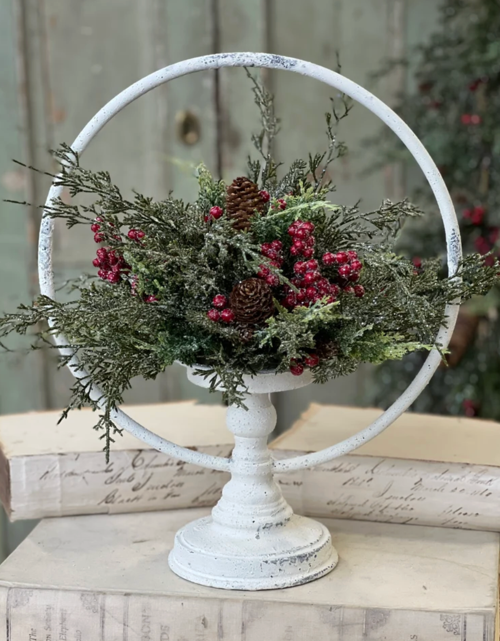 Circlet Halo Holder | Distressed White