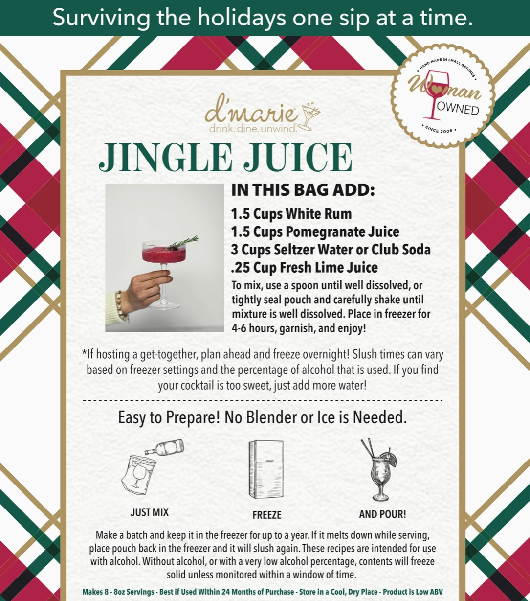 Jingle Juice Cocktail - Ready-To-Freeze Cocktail