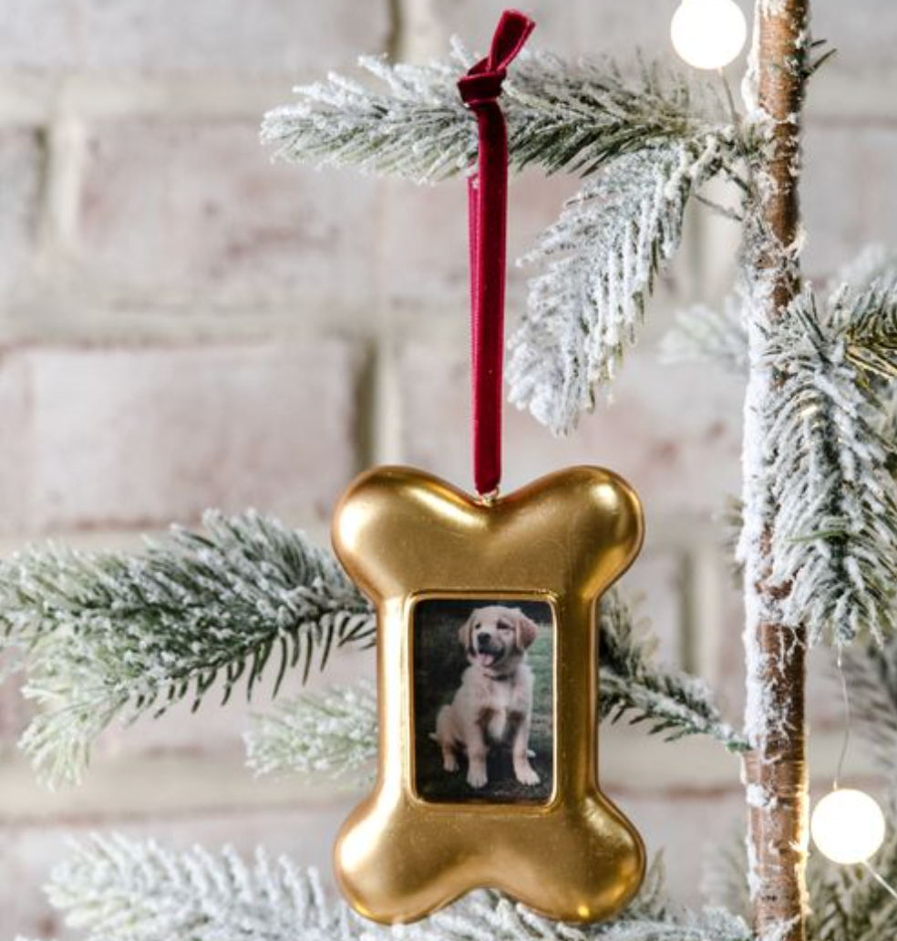 Gold Dog Bone Ornament