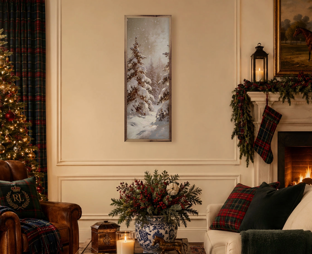 Pine Hollow Snowy Pines | Framed Artwork