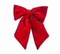 11in Red Velvet Clip On Bow