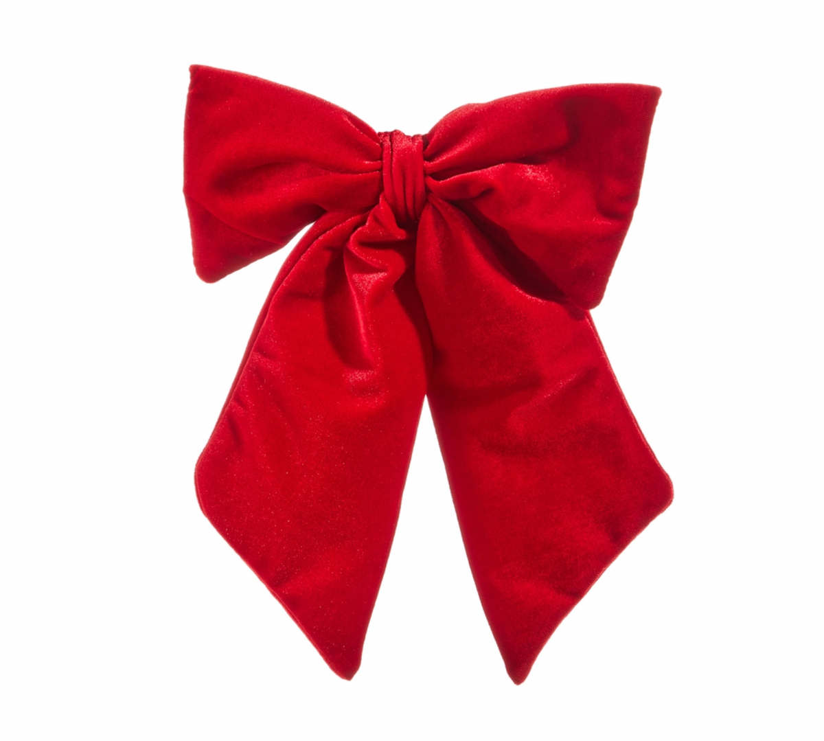 11in Red Velvet Clip On Bow
