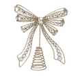 Bow Tree Topper w/ Acrylic Jewels & Glitter