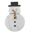Marble Snowman Serving Board w/ Knife