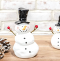 Ceramic Snowman w/ Top Hat & Berry Arms