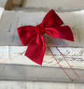 Red Floral Bow - Set of 12