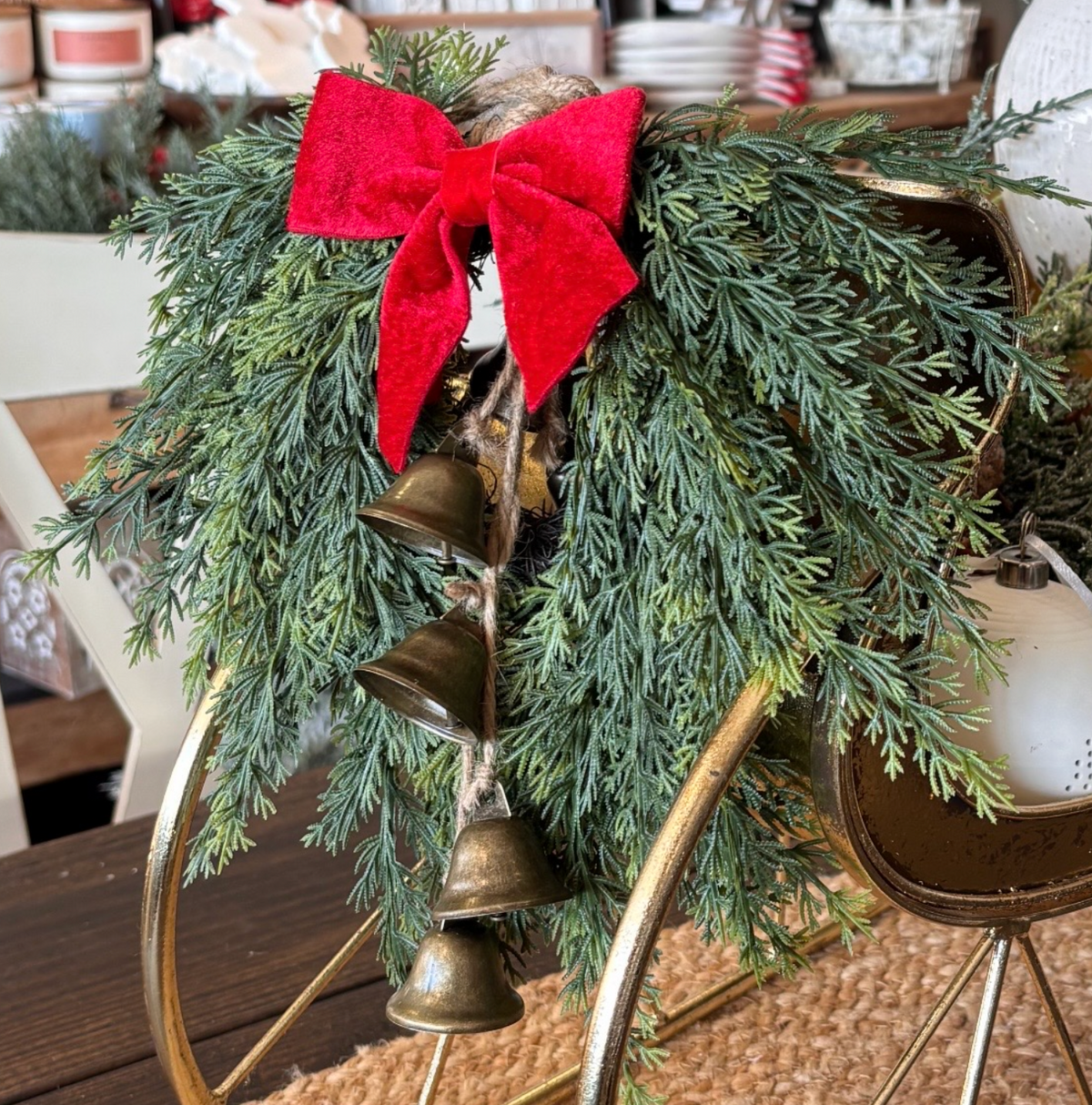 Mini Christmas Wreath Bundle | Bells & Red Bow