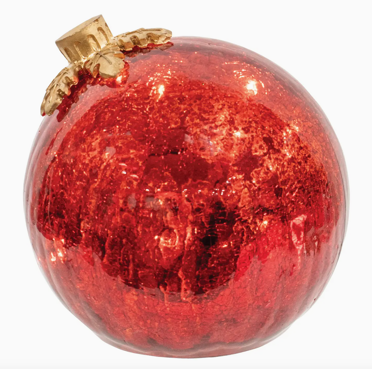 Crackled Red Tabletop Ornament