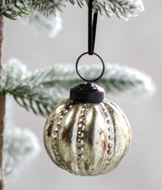 2in Silver Ball Ornament