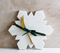 12" Marble Snowflake Serving Board with Knife | Christmas Gifts