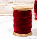 10 Yards Dark Red Velvet Ribbon