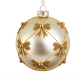 5" Gold Bow Ball Ornament