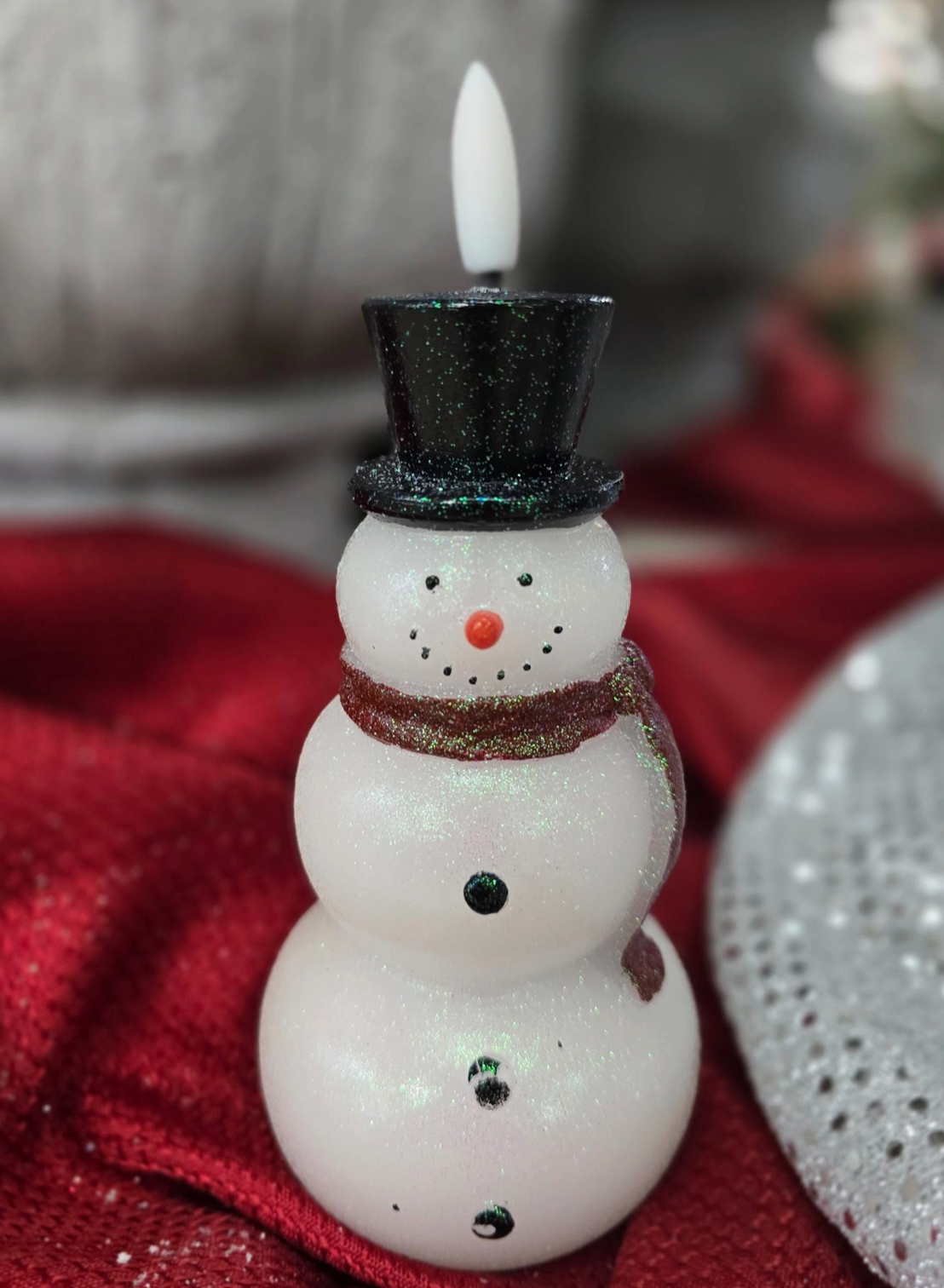 Snowman Candle