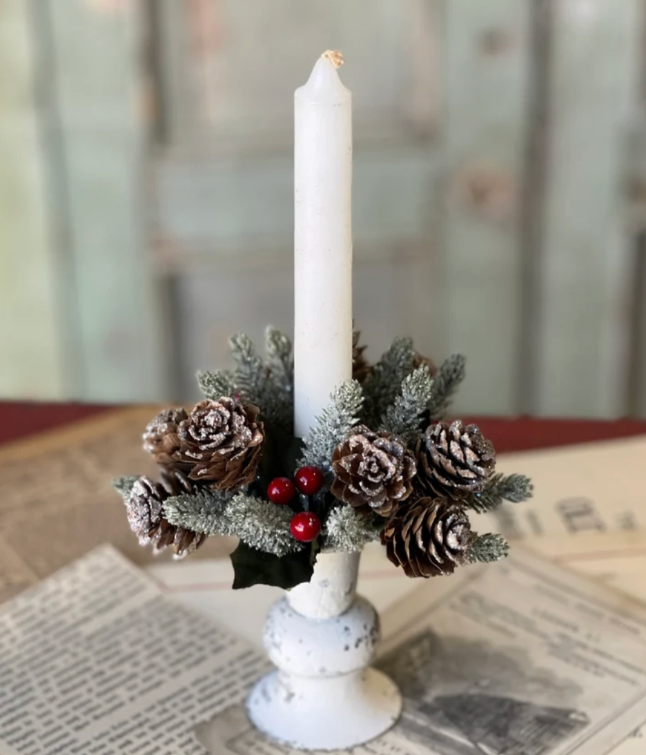 Icy Berries & Cone Taper Candle Ring