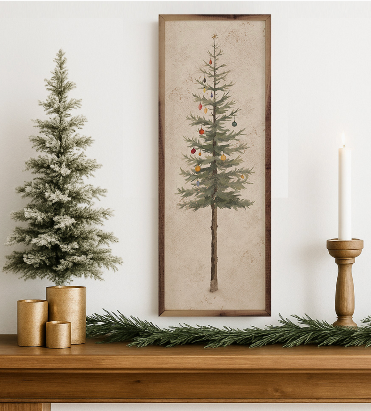 Vintage Holiday Tree | Framed Artwork