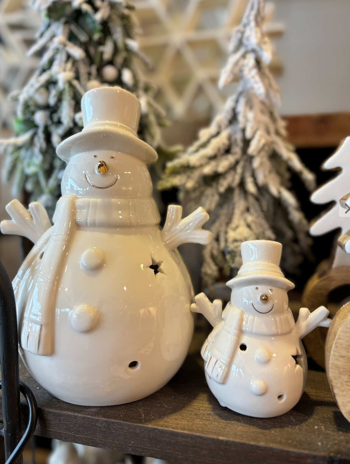 8in LED Happy Snowman