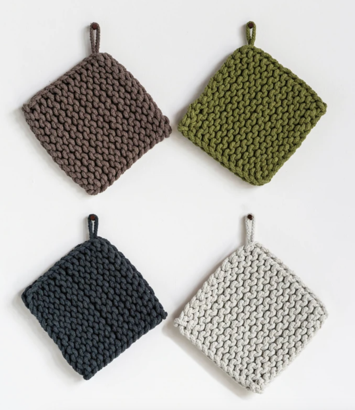 Crocheted Pot Holder | Neutral Colors