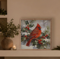 Winter Cardinal Branch | Framed Artwork